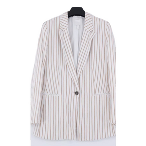 H&M Striped Beige Blazer size 6